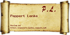 Peppert Lenke névjegykártya